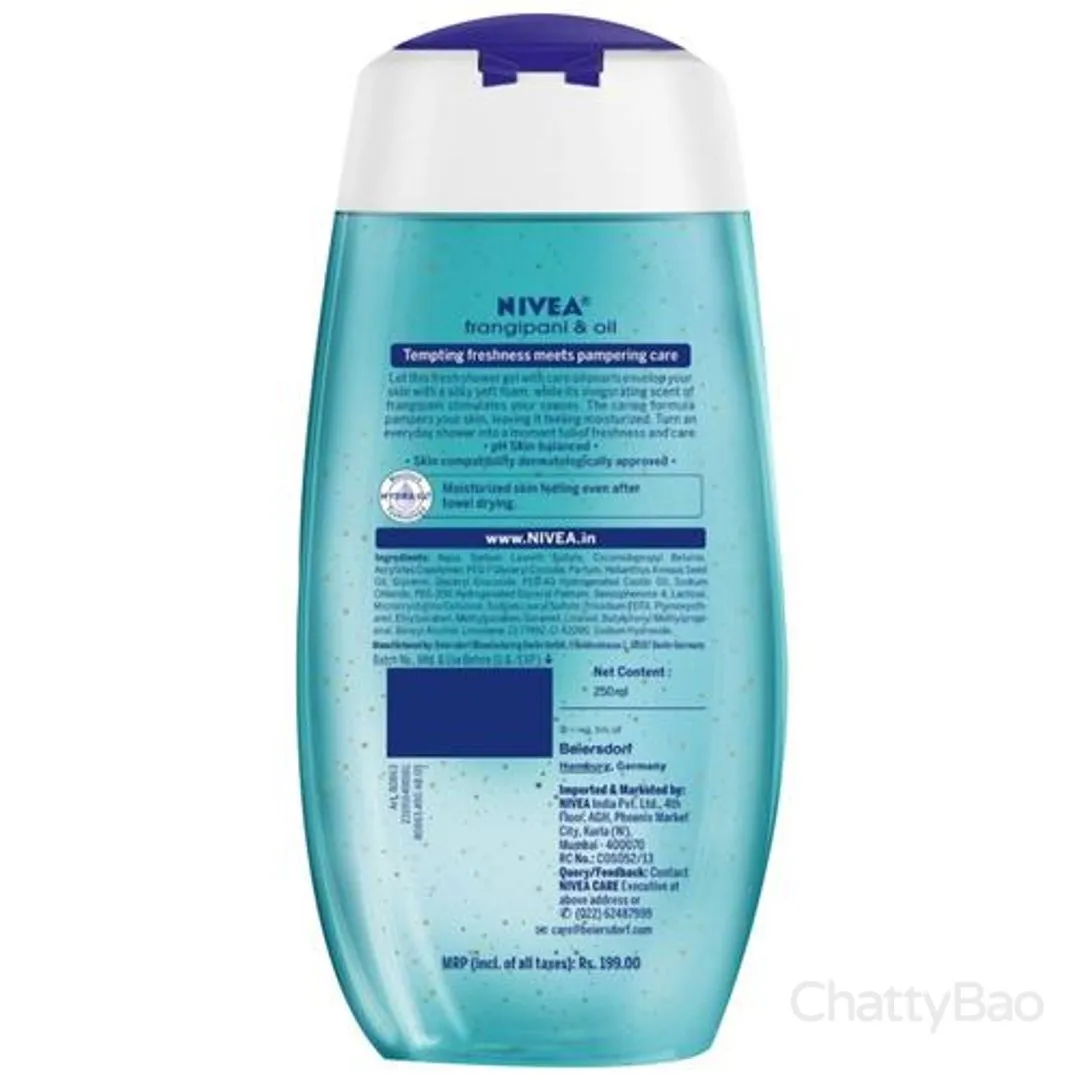 Nivea Shower Gel - Frangipani & Oil 250 ml view 2