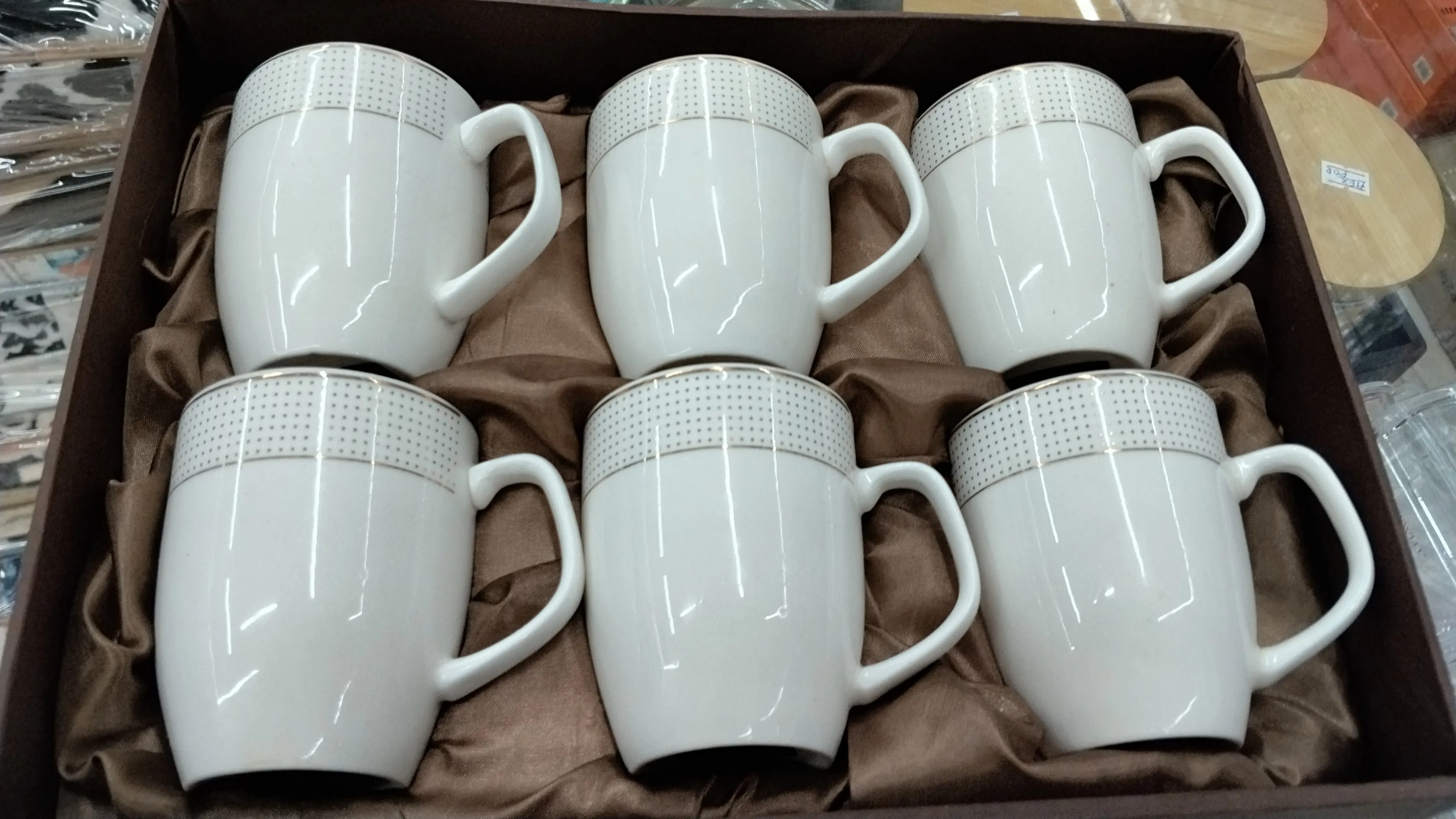 White Ceramic Mugs view 2