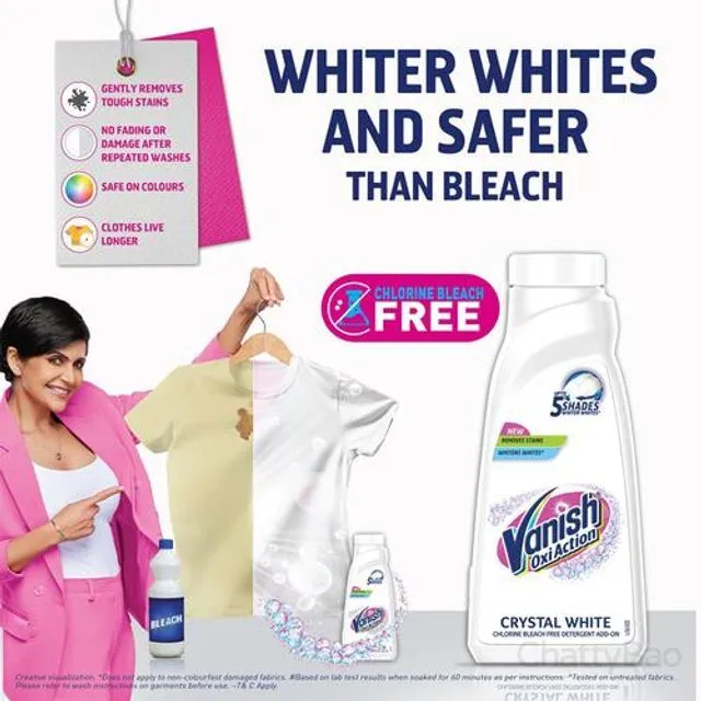 Vanish White Chlorine Bleach Free - Liquid Detergent Booster 180 ml view 5