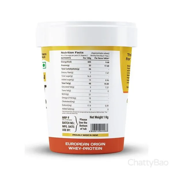 Pintola High Protein Peanut Butter Organic Jaggery Creamy 1 Kg view 3