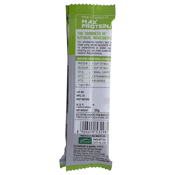 RiteBite Max Protein Multigrain Energy Bar - Nuts & Seeds 35 g view 2