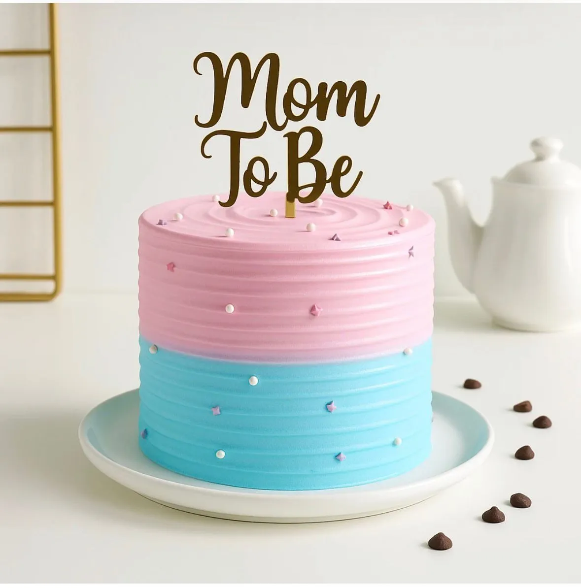 Mom To Be Cake view 2