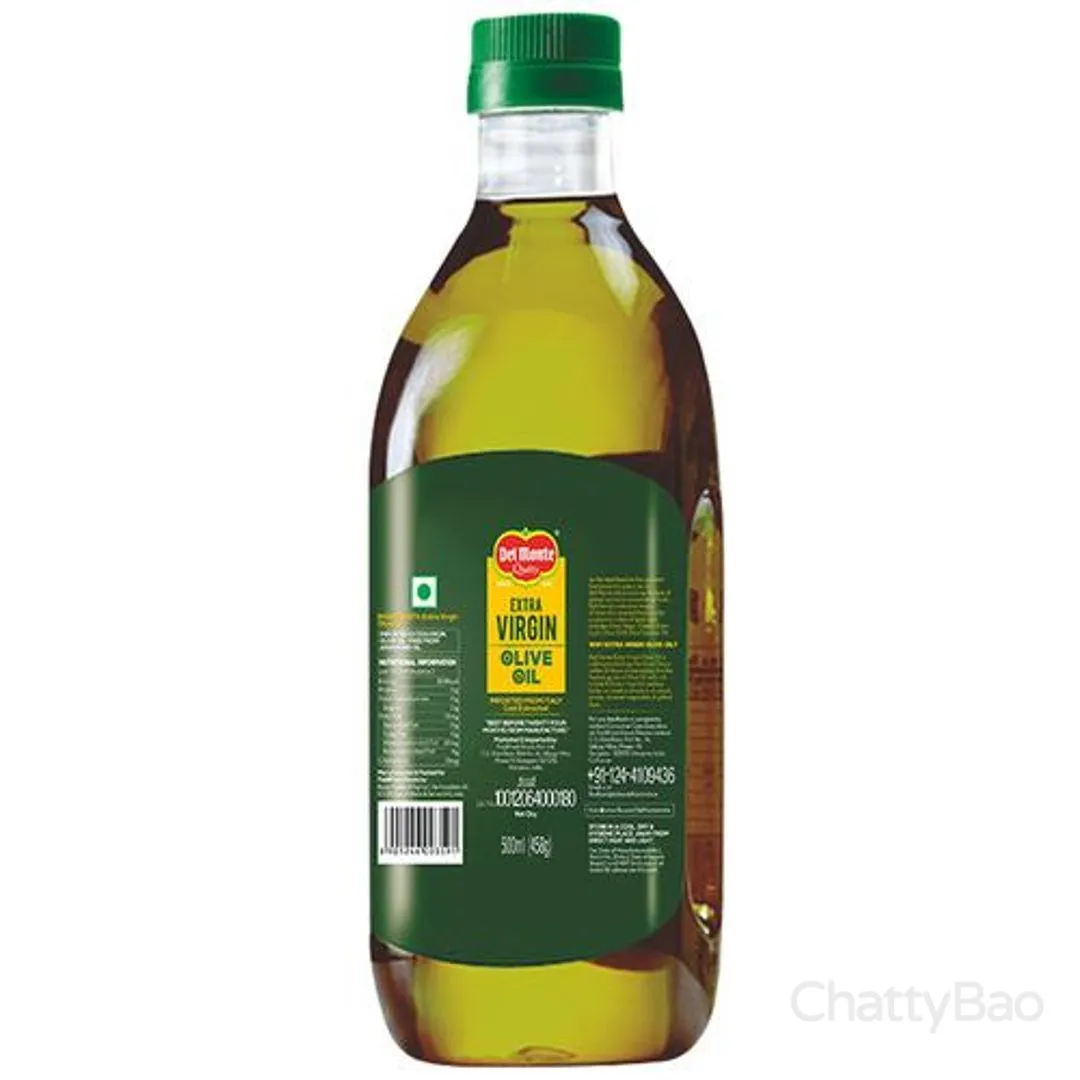 Del Monte Extra Virgin Olive Oil Bottle 500 ml view 2