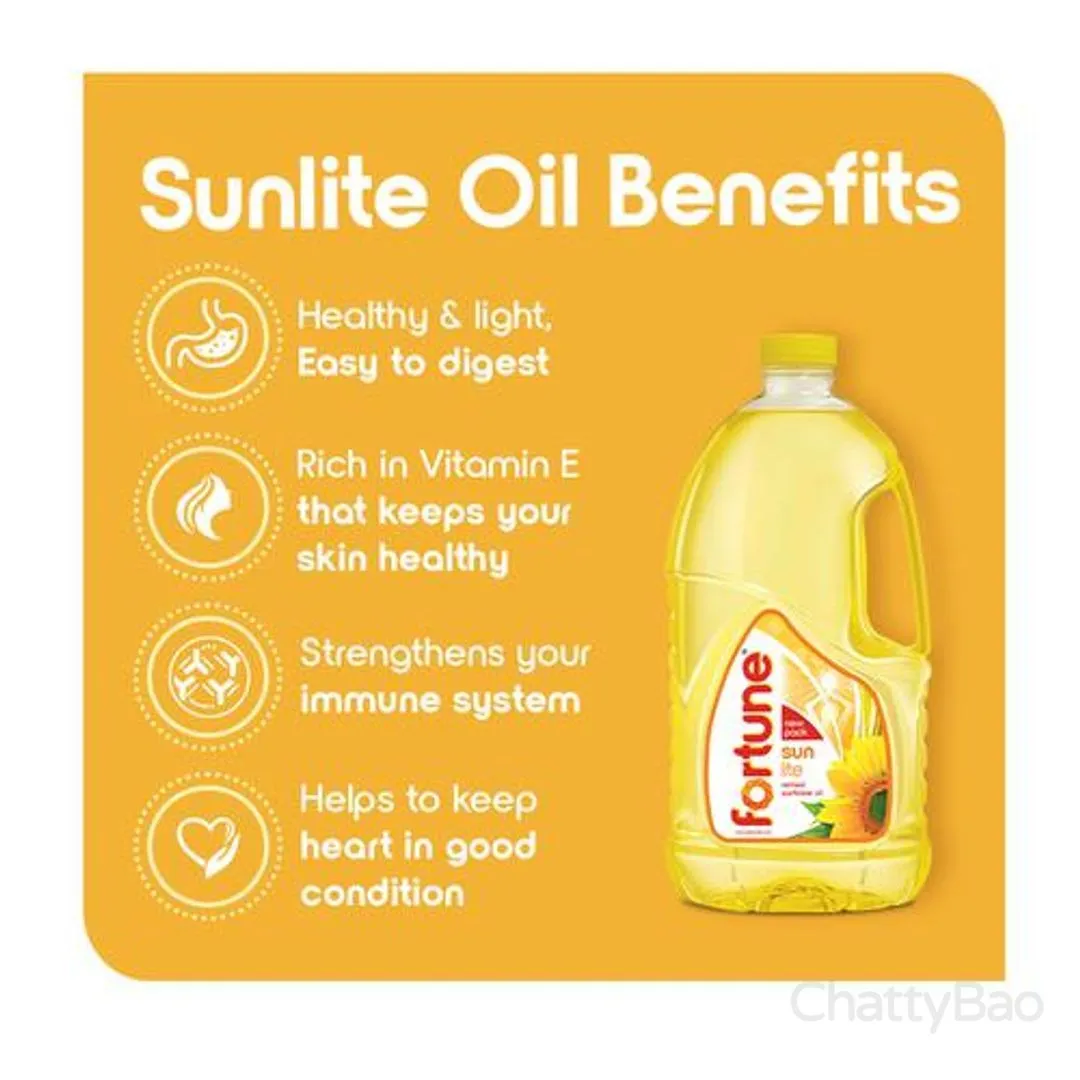Fortune Refined Sunflower Oil Bottle 2 L view 6