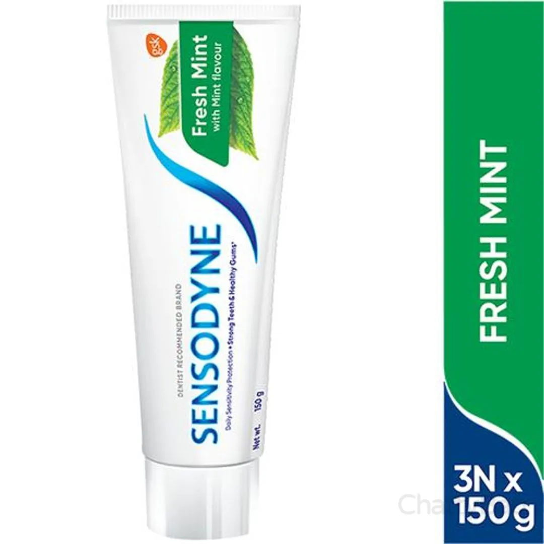 Sensodyne Toothpaste - Fresh Mint Combo 450 gm (Buy 2 Get 1 Free) view 2