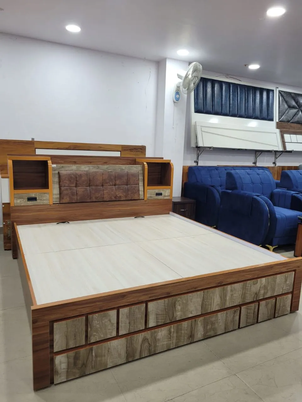 Modern Wooden Bed view 2
