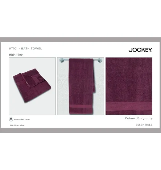 Jockey Bath Towel T101 Grey view 2