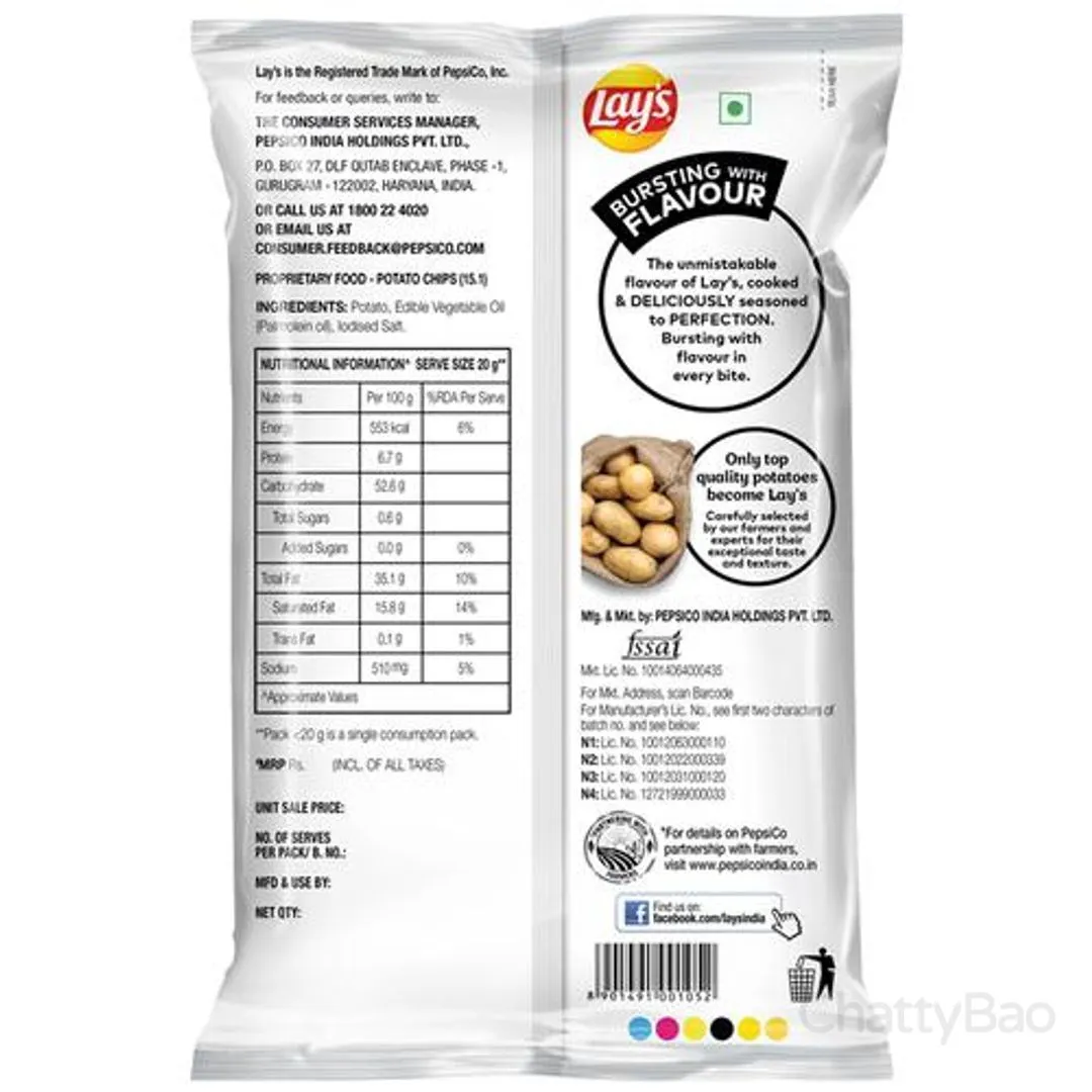 Lays Classic Salted Chips 73 g view 2