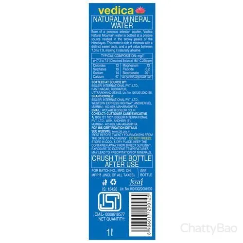 Bisleri Vedica Bottle 1 L view 5
