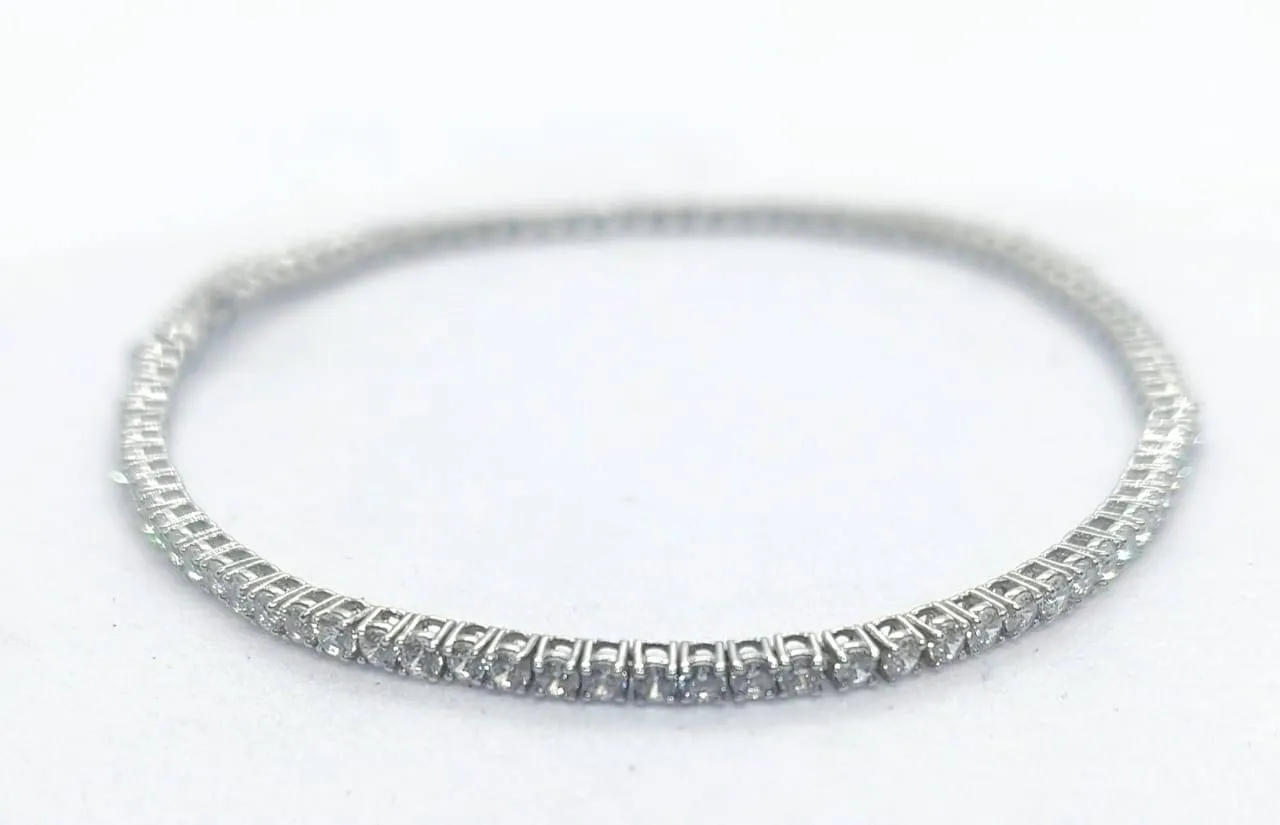 Silver Tennis Bracelet (AVTBR-01) view 4