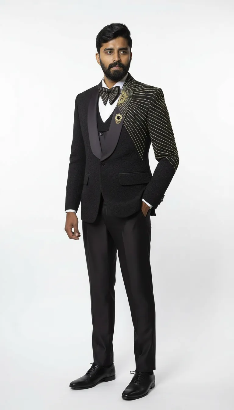 Designer Embroidered Suit view 3