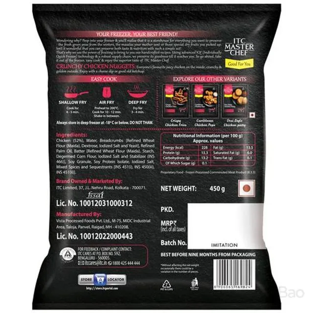 ITC Master Chef Crunchy Chicken Nugget 550 g view 2