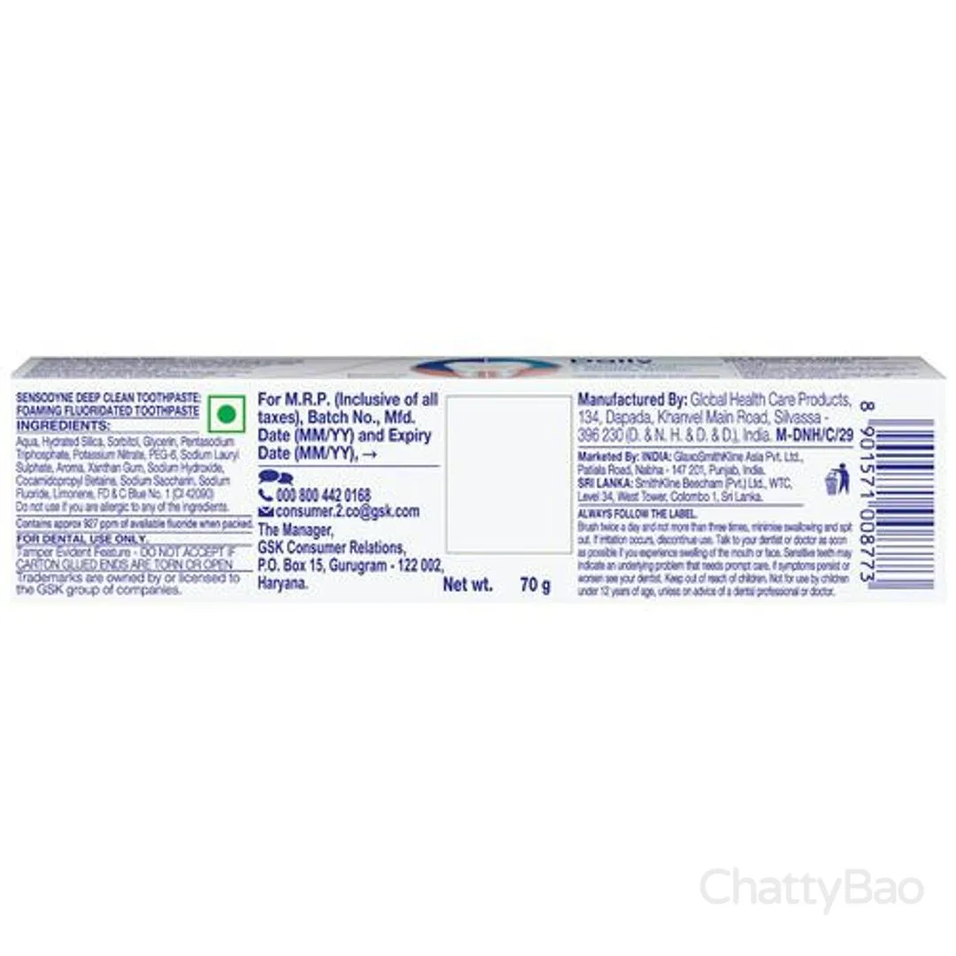 Sensodyne Toothpaste - Deep Clean 70 g view 3