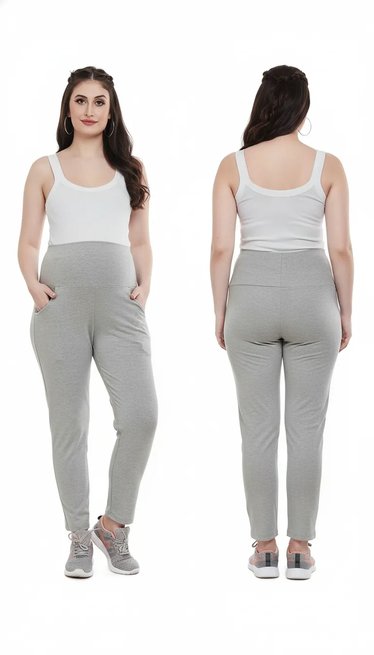 Moms n Mom Maternity Pant Light Grey view 2