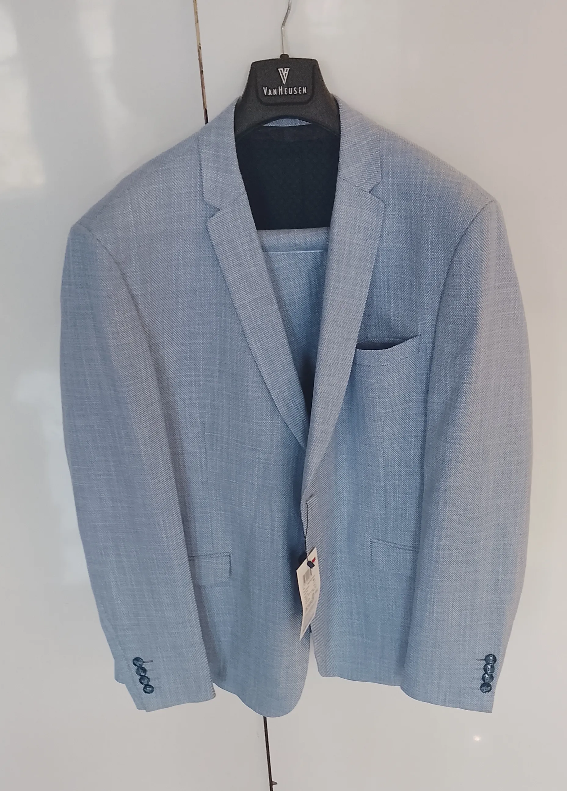 Van Heusen Light Blue Coat Pant view 3