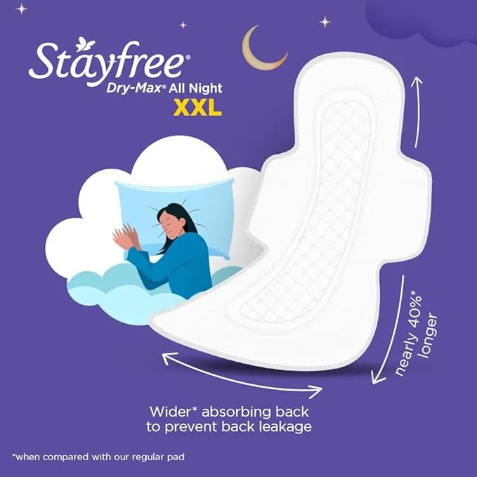 Stayfree Dry Max All Night XXL 28 Pieces view 3
