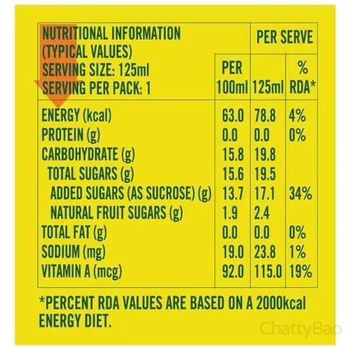 Frooti Mango Drink Tetra 125 ml view 3