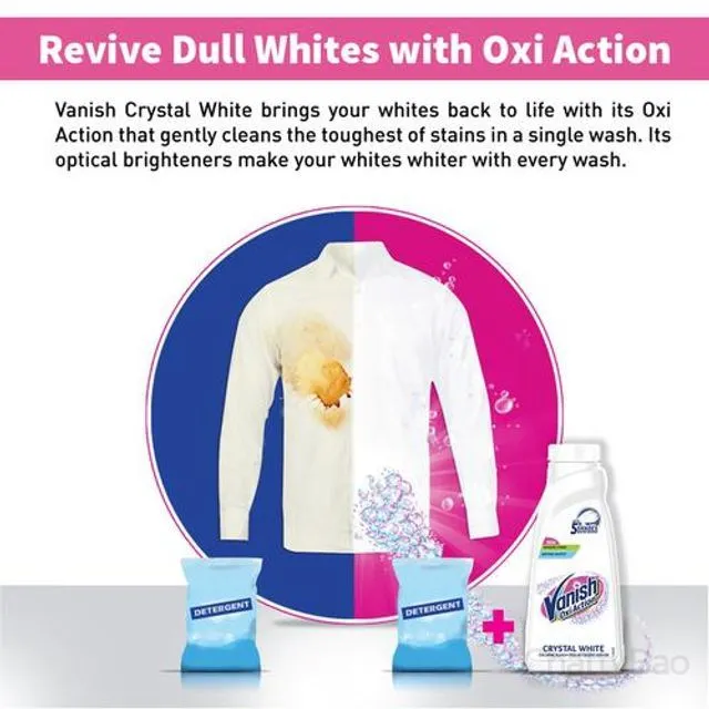 Vanish White Chlorine Bleach Free - Liquid Detergent Booster 800 ml view 4