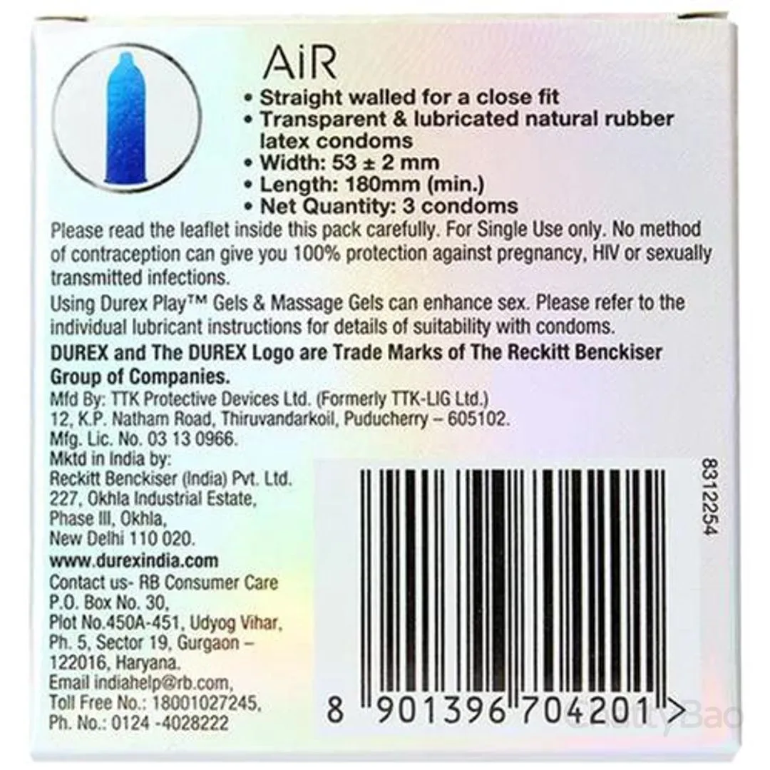 Durex Condoms - Air Ultra Thin 3 Pieces view 2