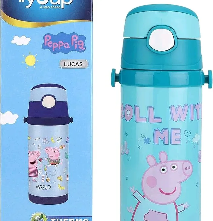 Peppa Pig Thermo Steel Bottle, Blue, 500ml, 1 Pcs view 2