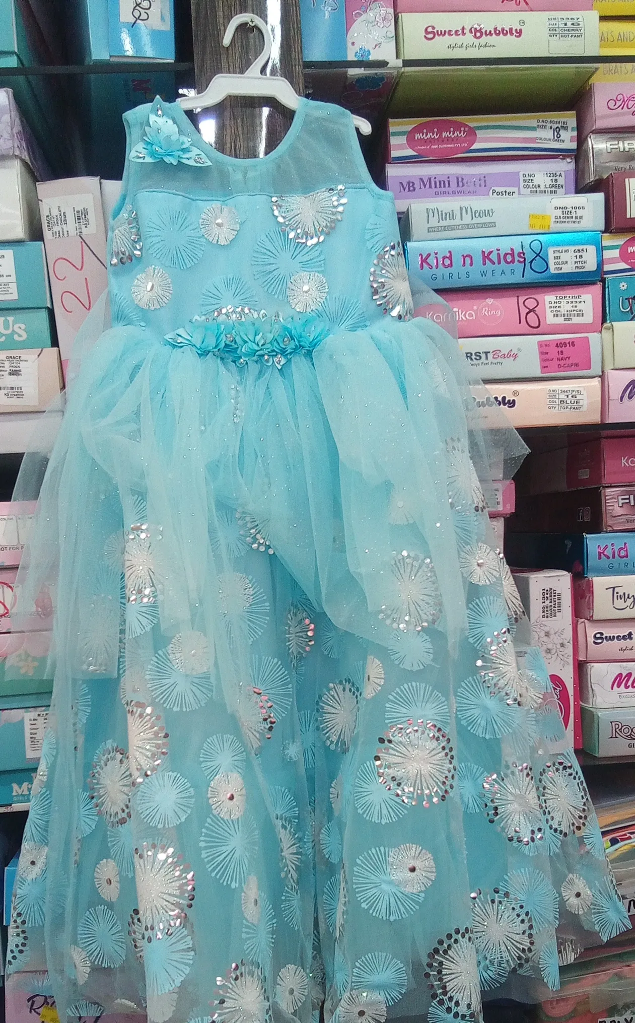 Girls Party Wear Gown Sky view 3
