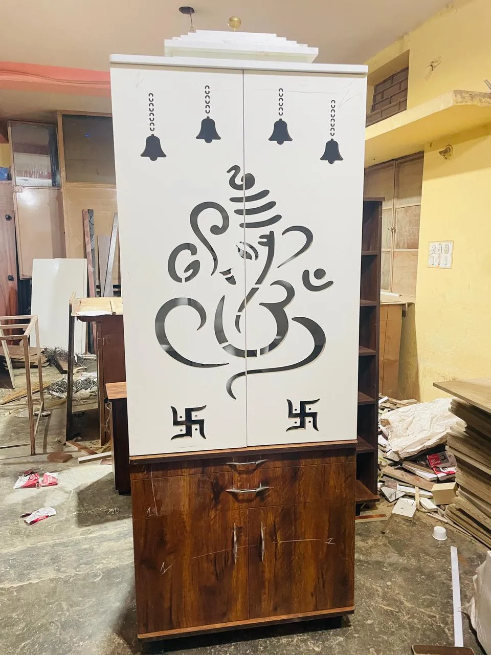 Decorative Wooden Mandir view 2