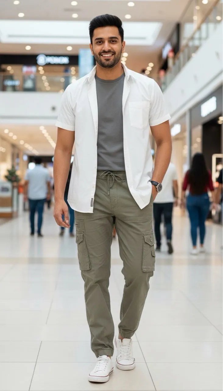 Mens Cargo Jogger Pants view 6