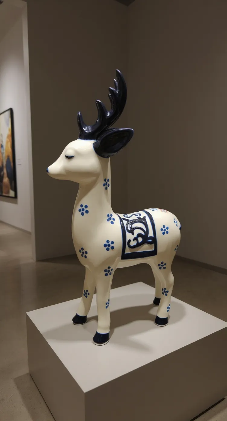 Ceramic Deer Statue view 7