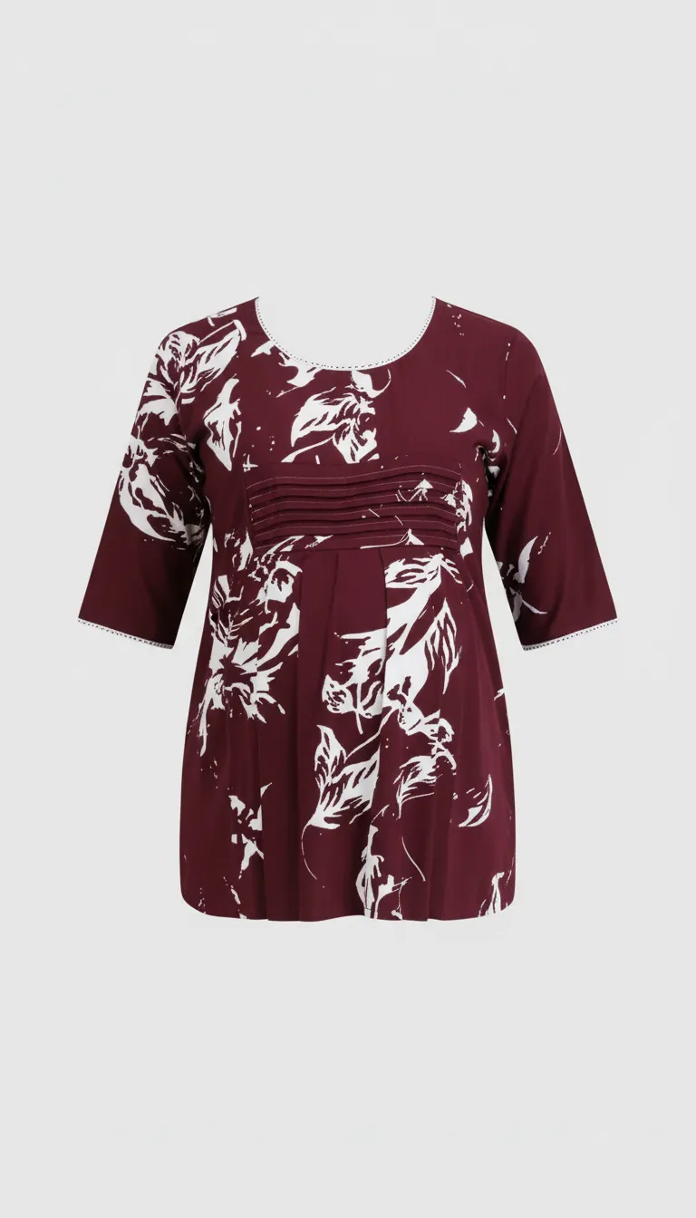 Moms n Mom Maternity Top Maroon view 2