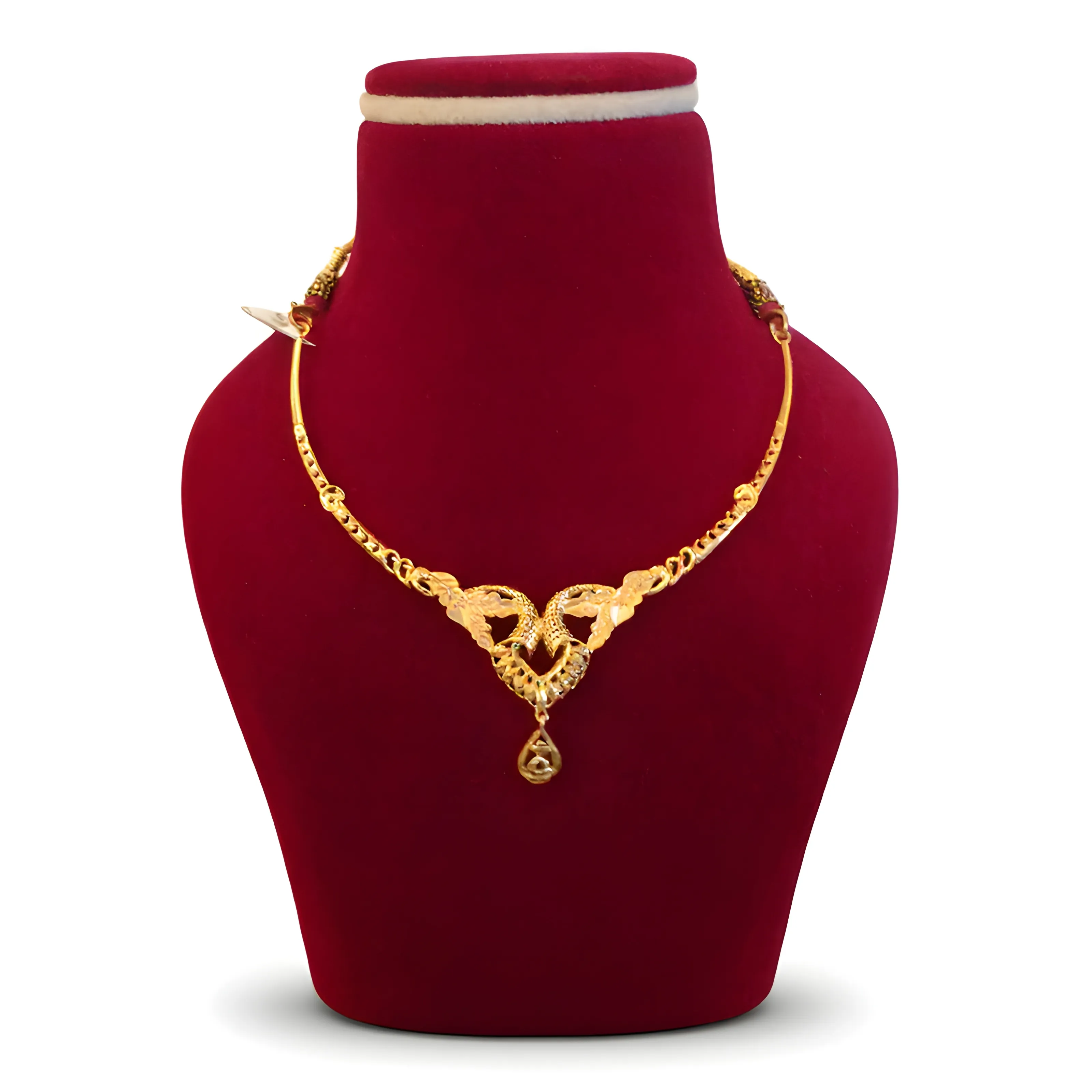 Gold Heart Pendant Necklace view 2
