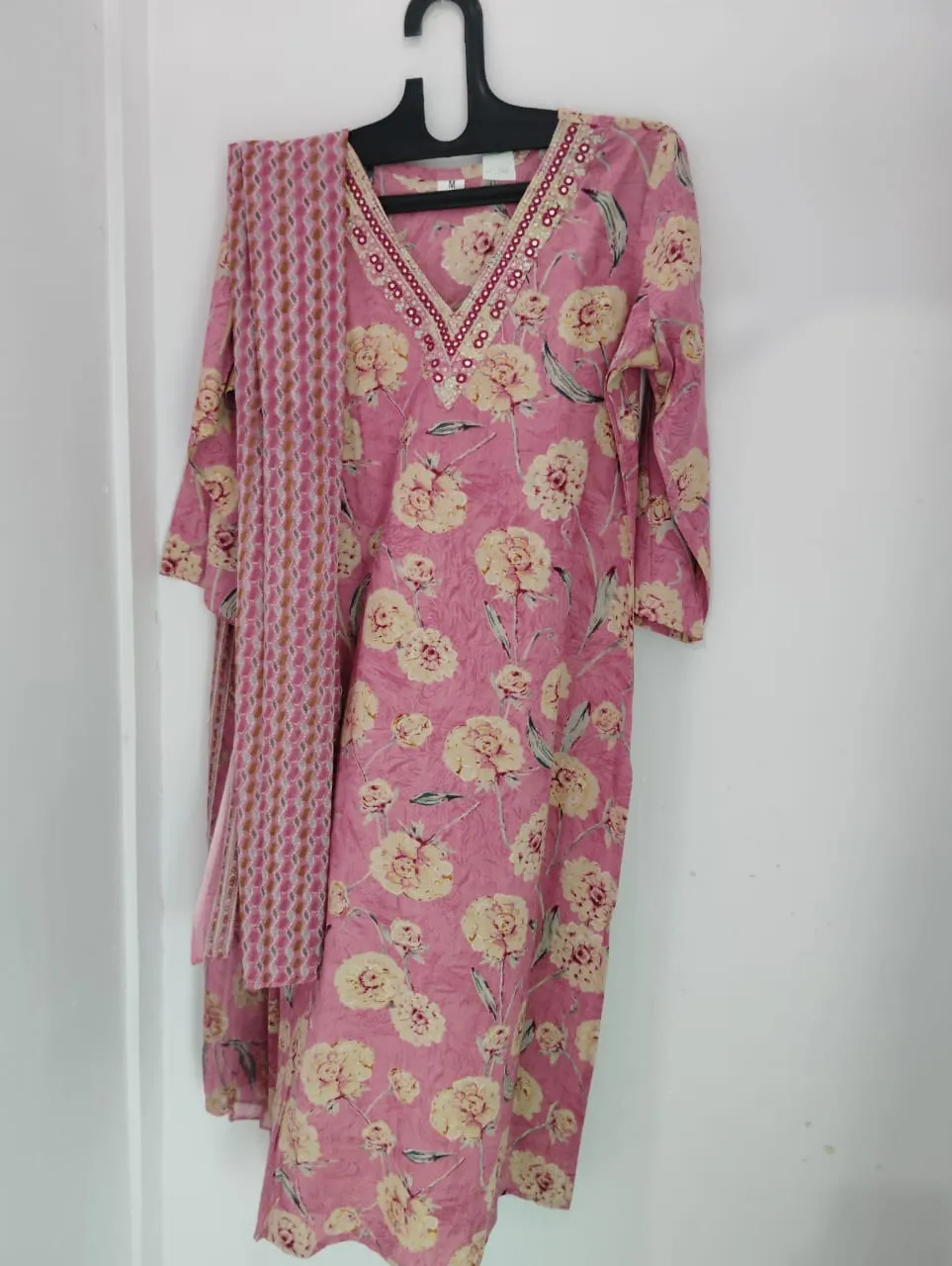 Floral Pink Kurti view 2