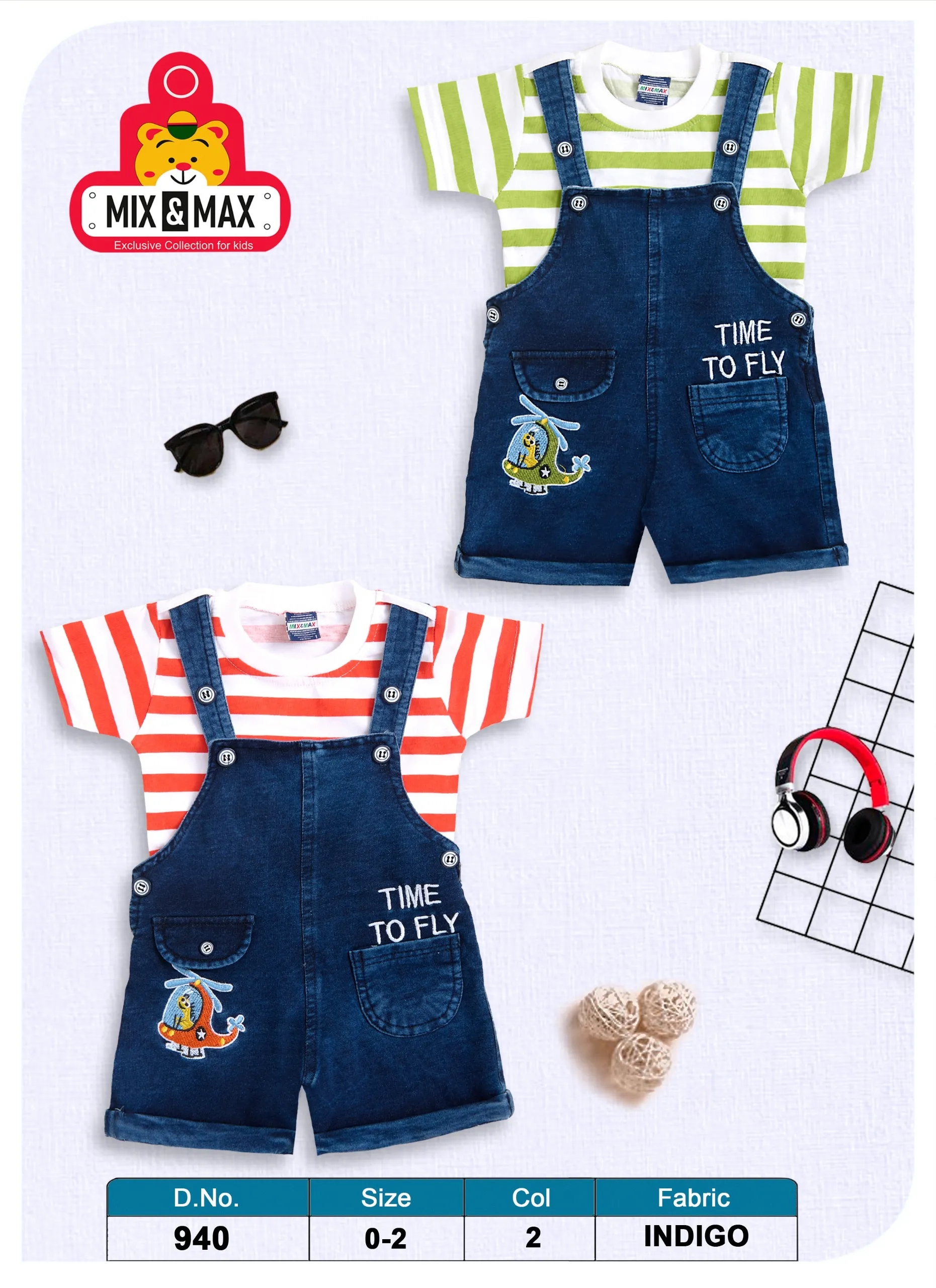 Mix & Max Kids Dungaree Set view 3