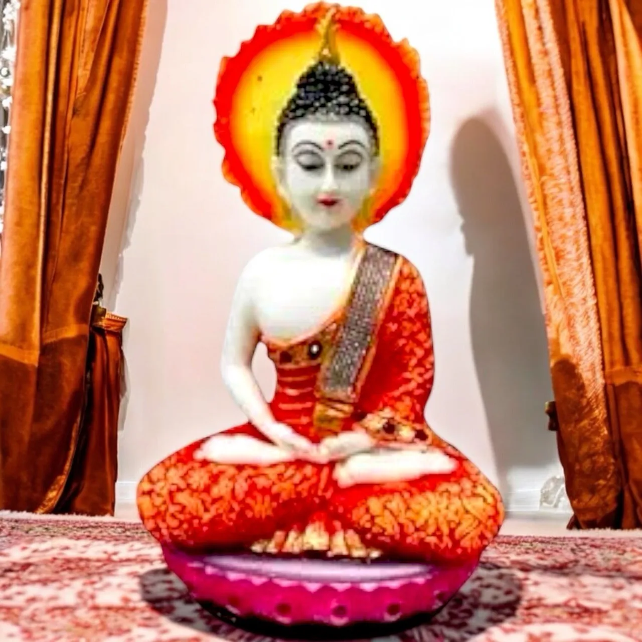 Meditating Buddha Statue view 3