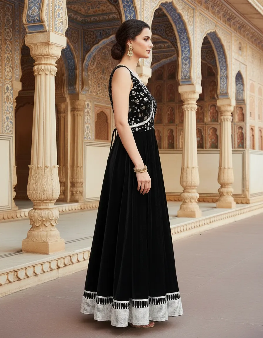 Embroidered Evening Gown view 3