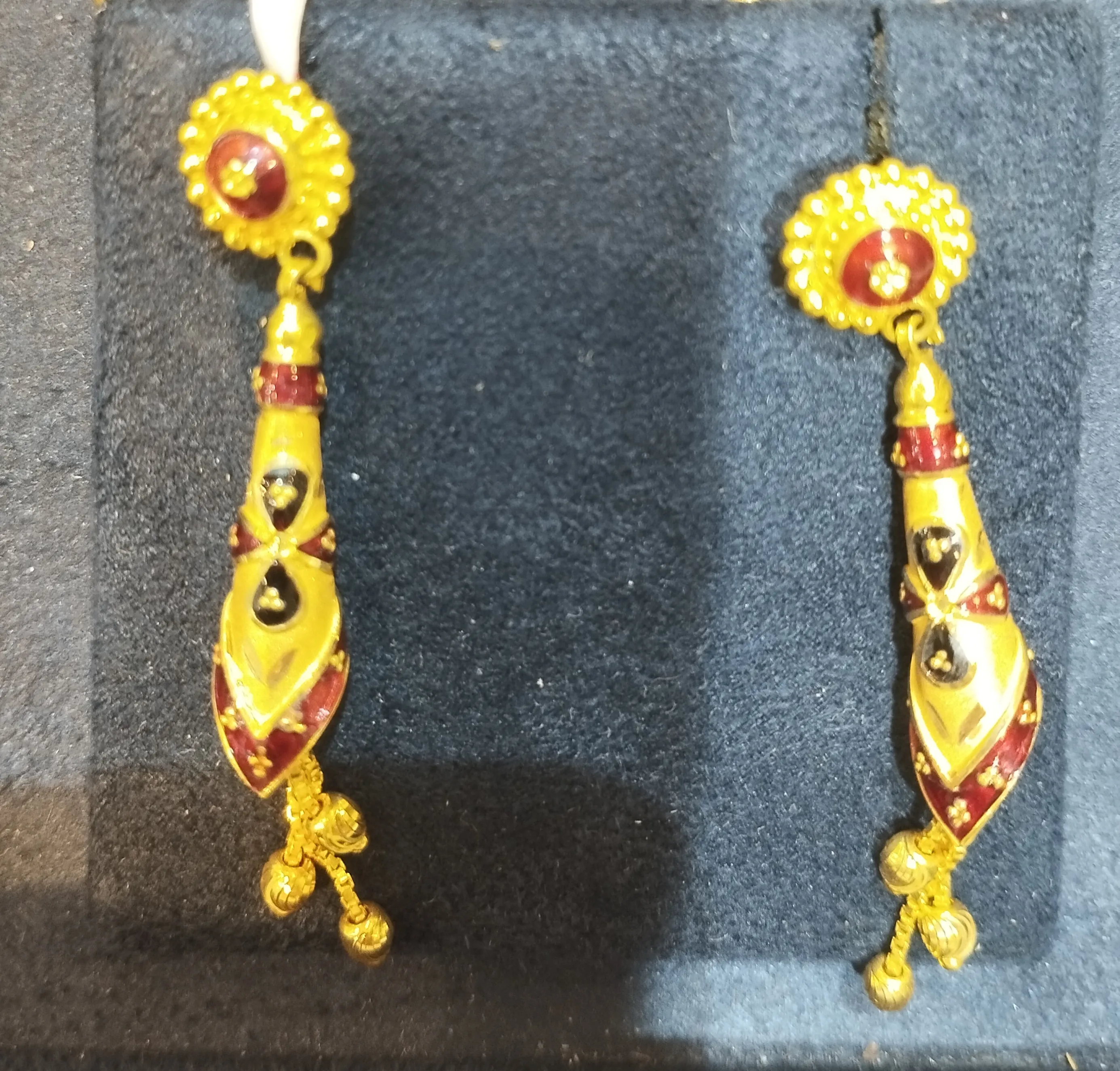 Gold and Gemstone Earrings✌ view 2