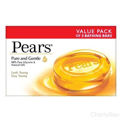 Pears Pure & Gentle Soap Bar (3 x 125 g) view 2