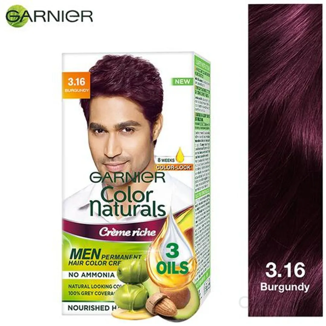 Garnier Men Colour Naturals Hair Colour 30 ml + 30 g Shade 3.16 Burgundy view 2