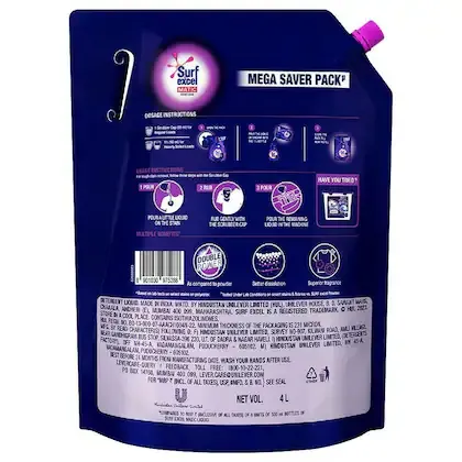 Surf Excel Matic Front Load Liquid Detergent 4 L view 2