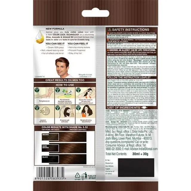 Garnier Color Naturals Hair Colour - 5.32 Caramel Brown 60 g view 2