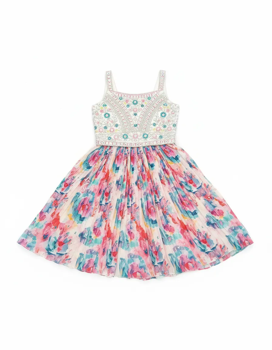 Rose Girl Girls Party Wear Gown view 2