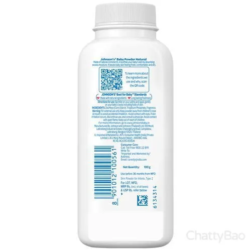Johnson's Baby Powder 100 g view 2