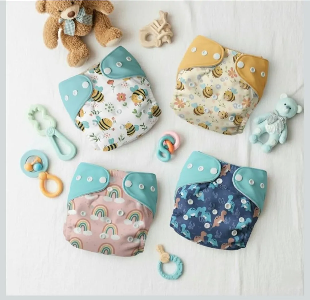 Reusable Cloth Diapers Pack Of 4 view 2