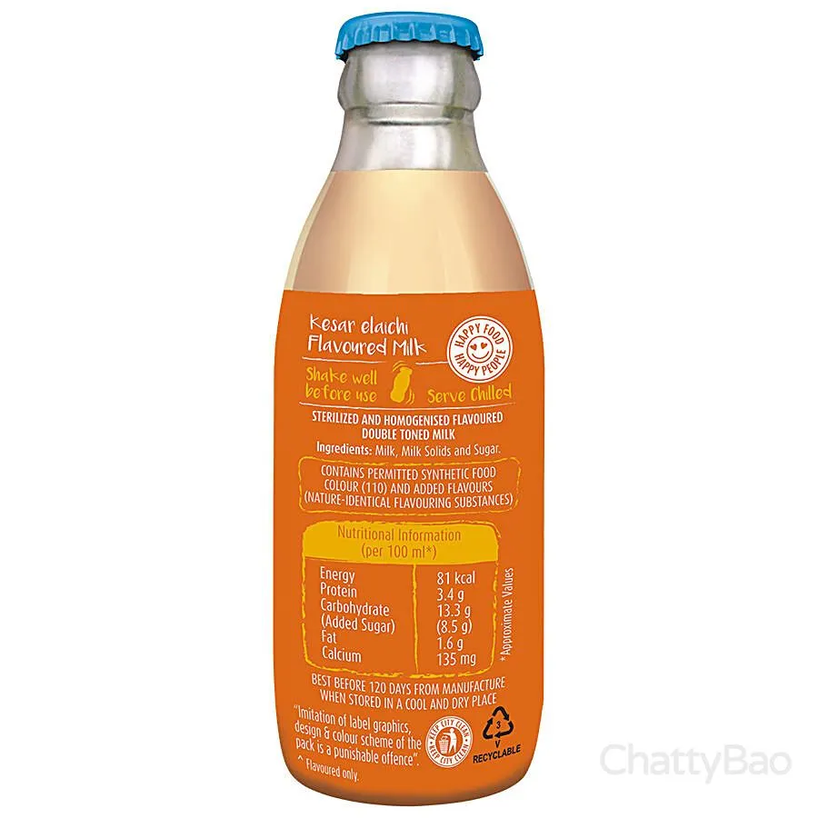Mother Dairy Kesar Elaichi Flavoured Milk 180 ml view 2