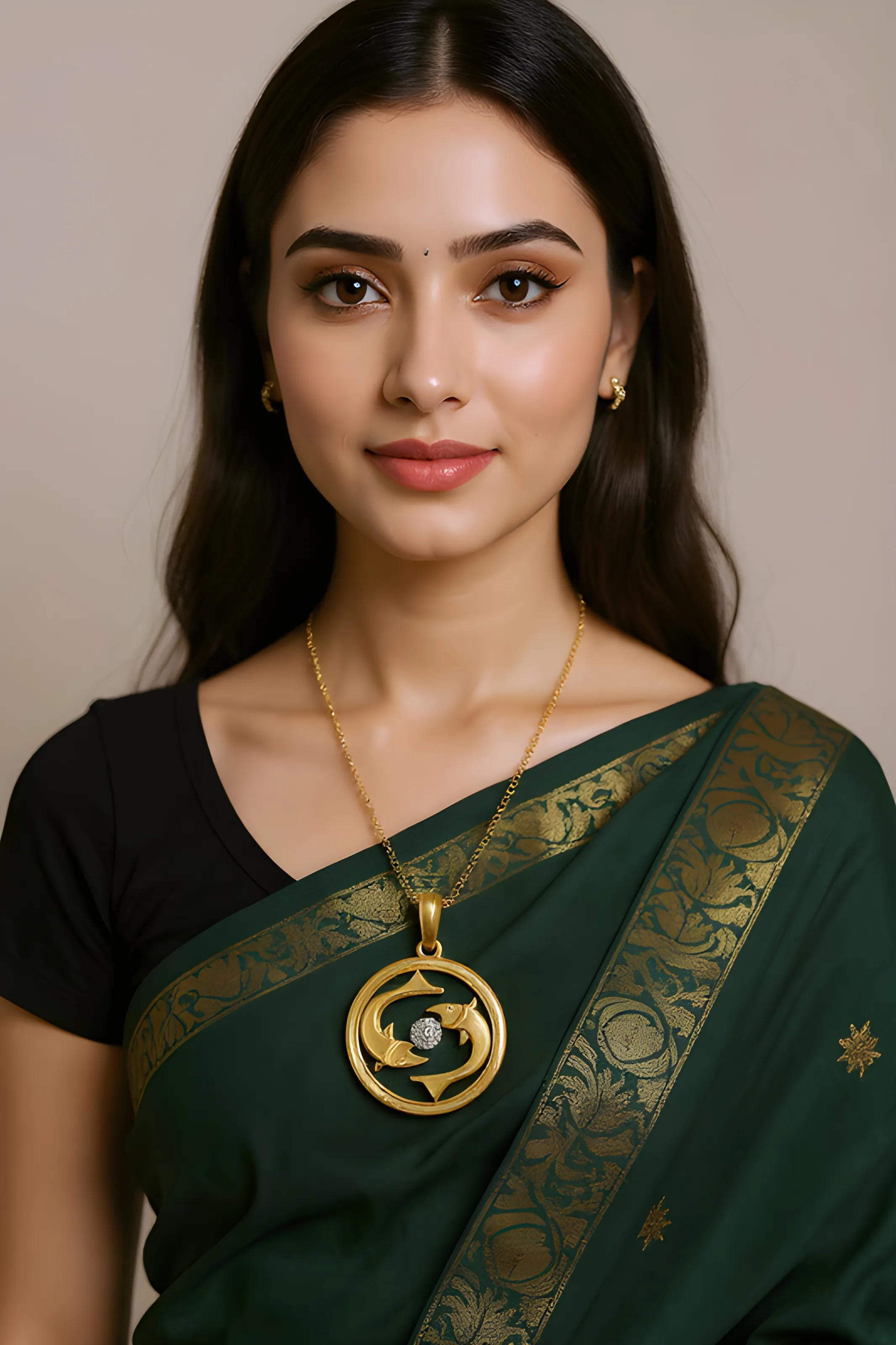 Gold Pendant S22137🙂 view 2