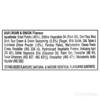 Pringles Potato Crisps - Sour Cream And Onion 107 g view 5