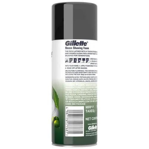Gillette Shaving Foam Neem 196 g view 2