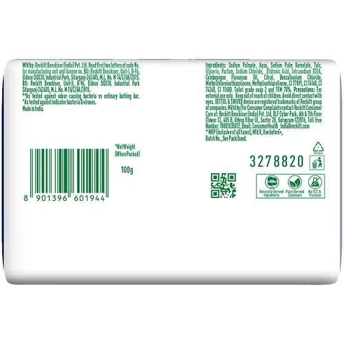 Dettol Cologne Fresh Bathing Soap (Pack of 4 x 100 g each) view 2
