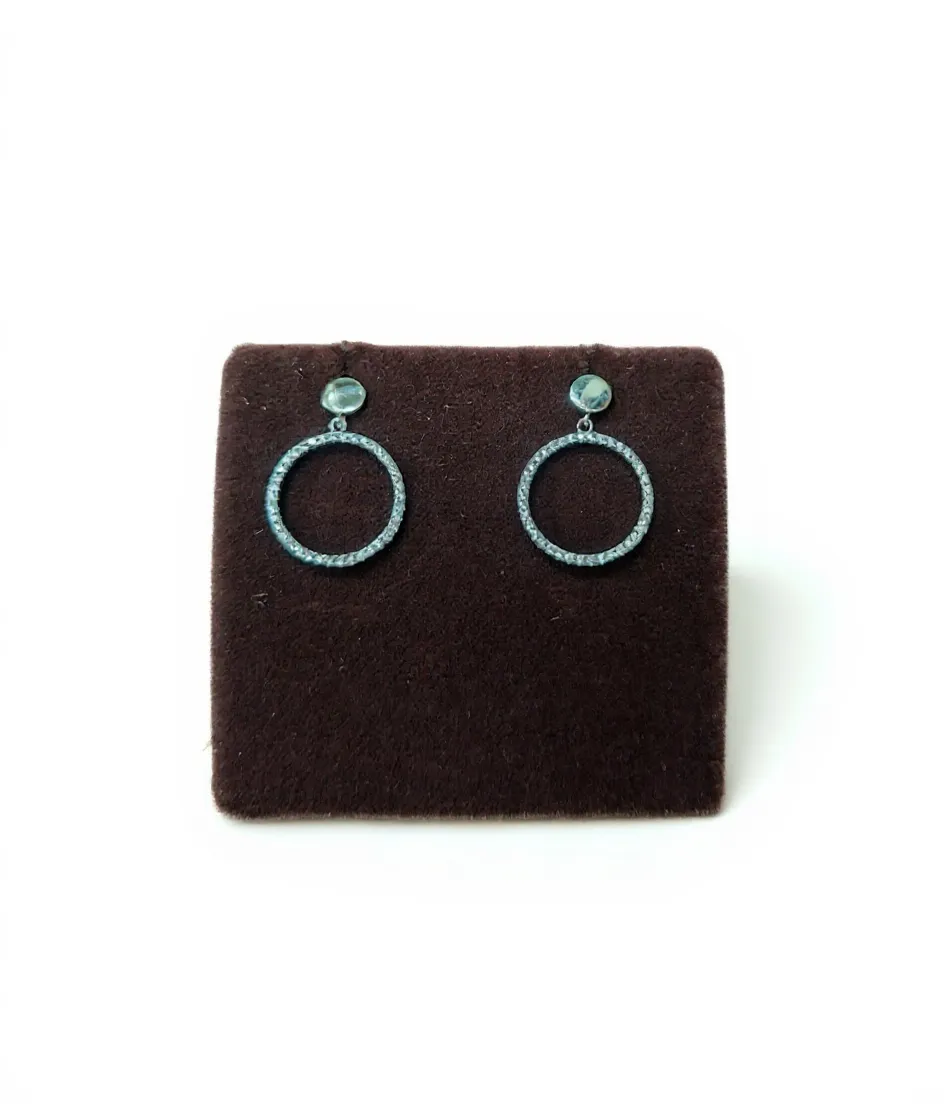 Diamond Hoop Earrings view 2