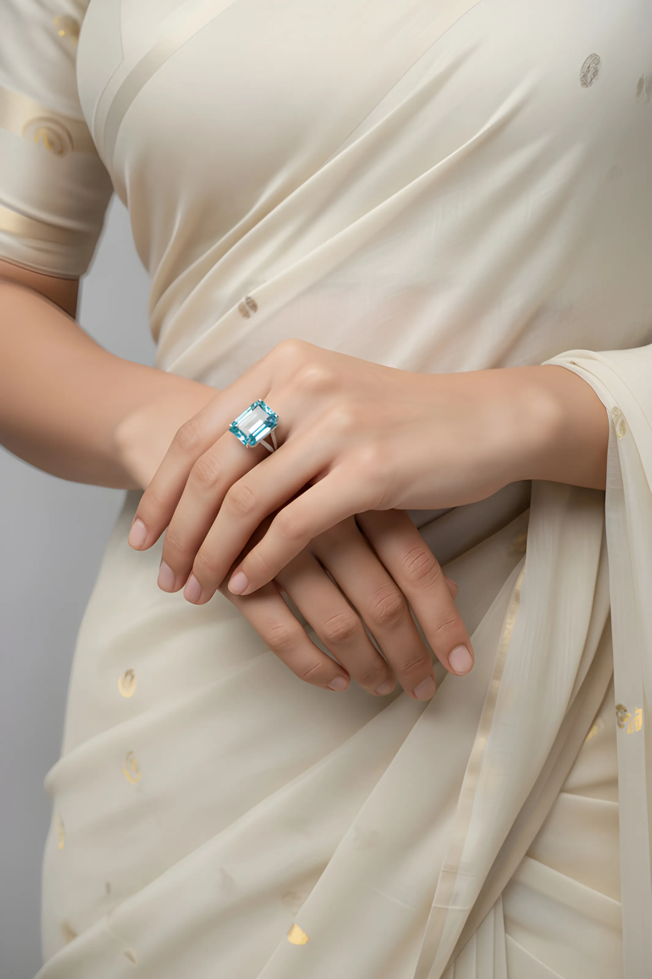 Silver Ring With Stone view 2