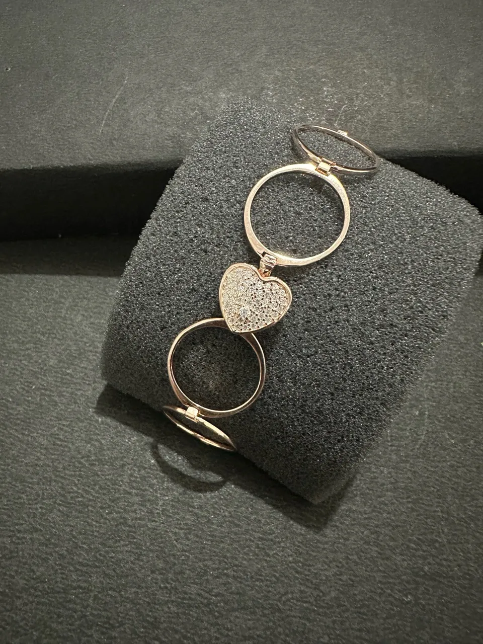 Heart Circle Ring convertible to bracelet view 2